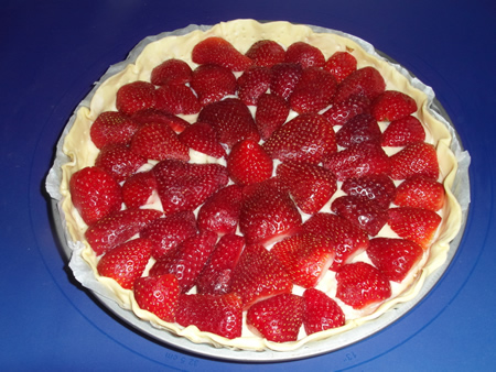 Tarta casera de fresas