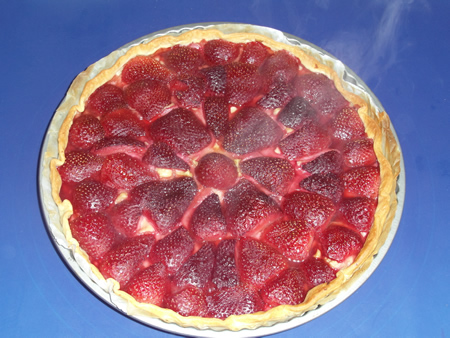 Tarta de fresa horneada