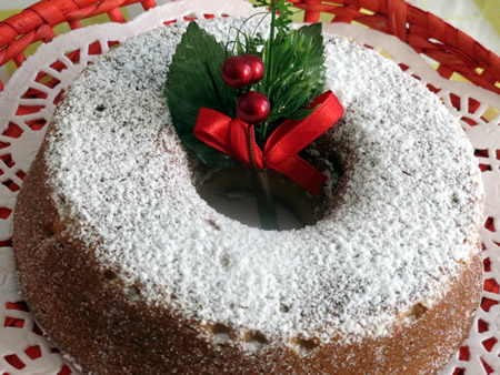 Bizcocho navideño con frutos secos