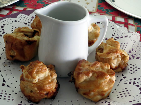 Pastelitos de hojaldre con toffee escocés