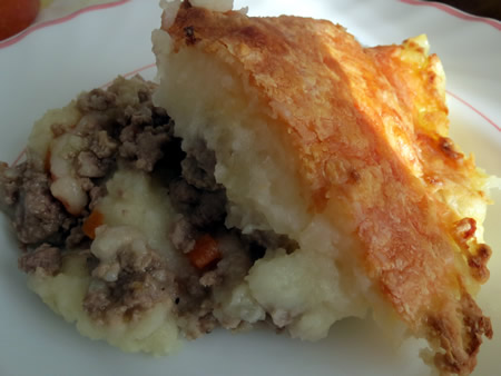 Pastel de carne, listo para comer caliente