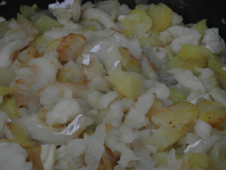 Patatas, ajo y bacalao