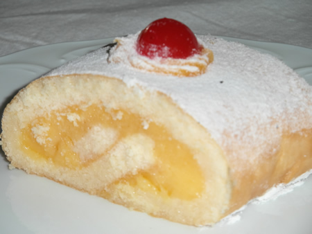 Rollo de crema pastelera