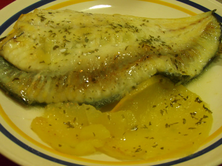 Lomos de rodaballo al horno