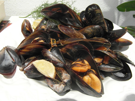 Mejillones al vapor