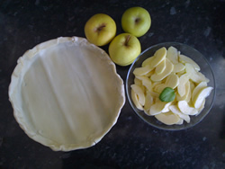 Ingredientes de la tarta de manzana