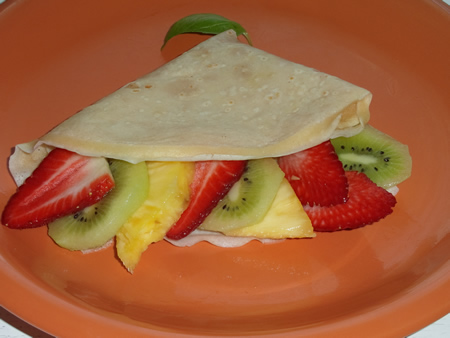 Crepe de frutas frescas