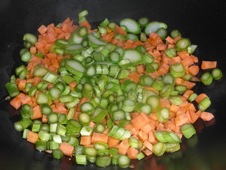 Verduras salteadas en wok