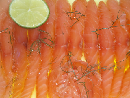 Salmón marinado casero
