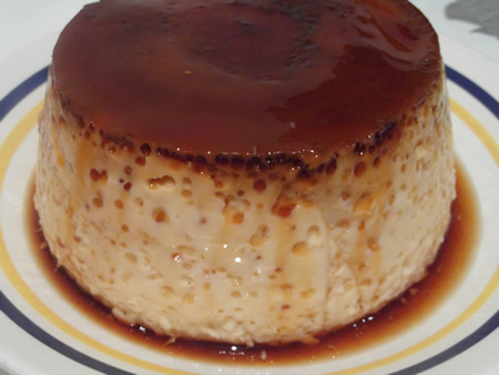 Flan casero de huevo